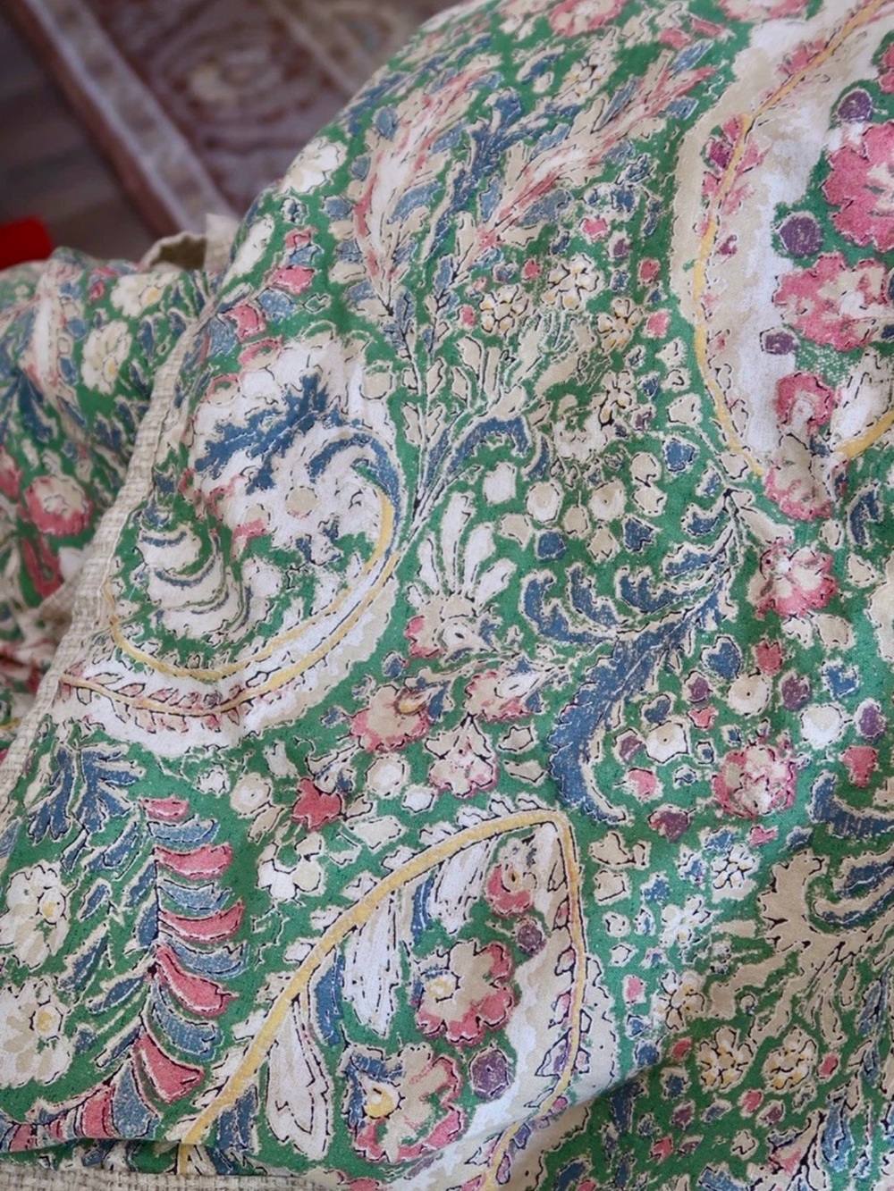 Ralph Lauren Allie Paisley Queen Duvet Cover with 1 Standard Sham Green paisley - Picture 9 of 11